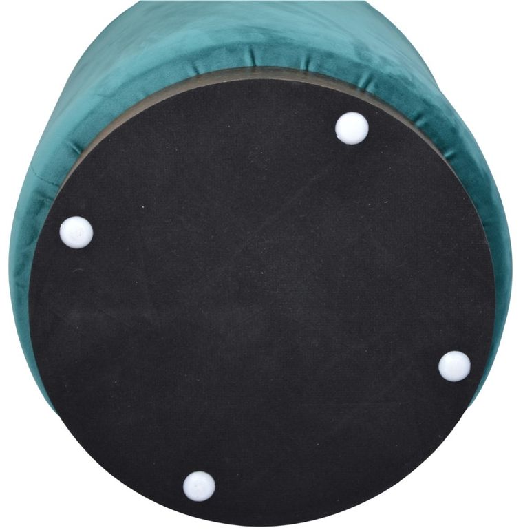 Puf szmaragdowy, welurowy, 35-35-42 cm