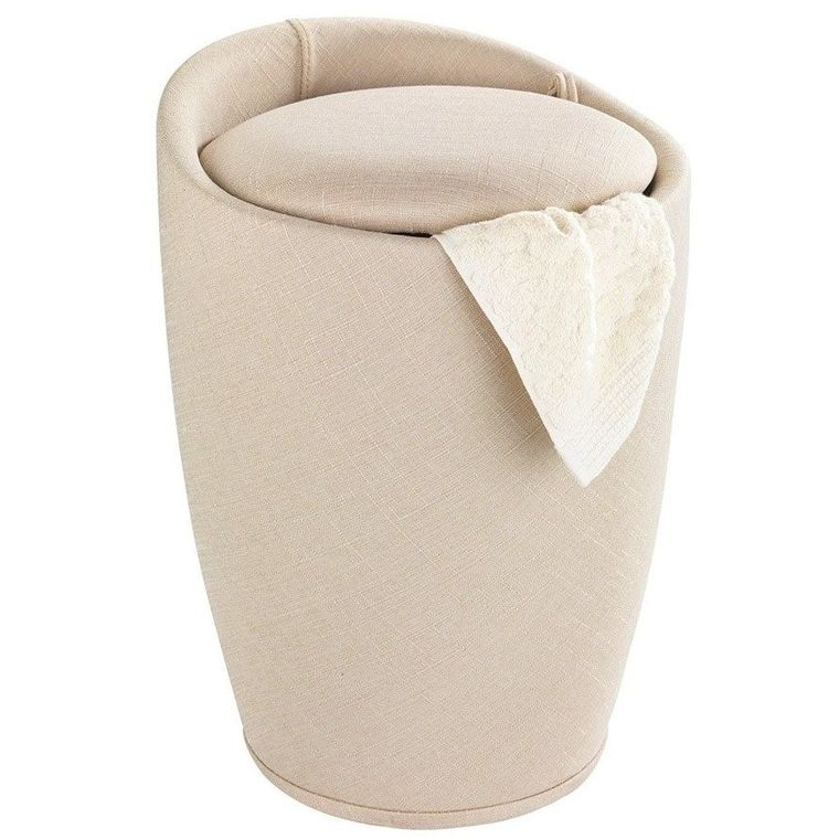 Pufa, kosz na pranie 2w1, Candy, beige