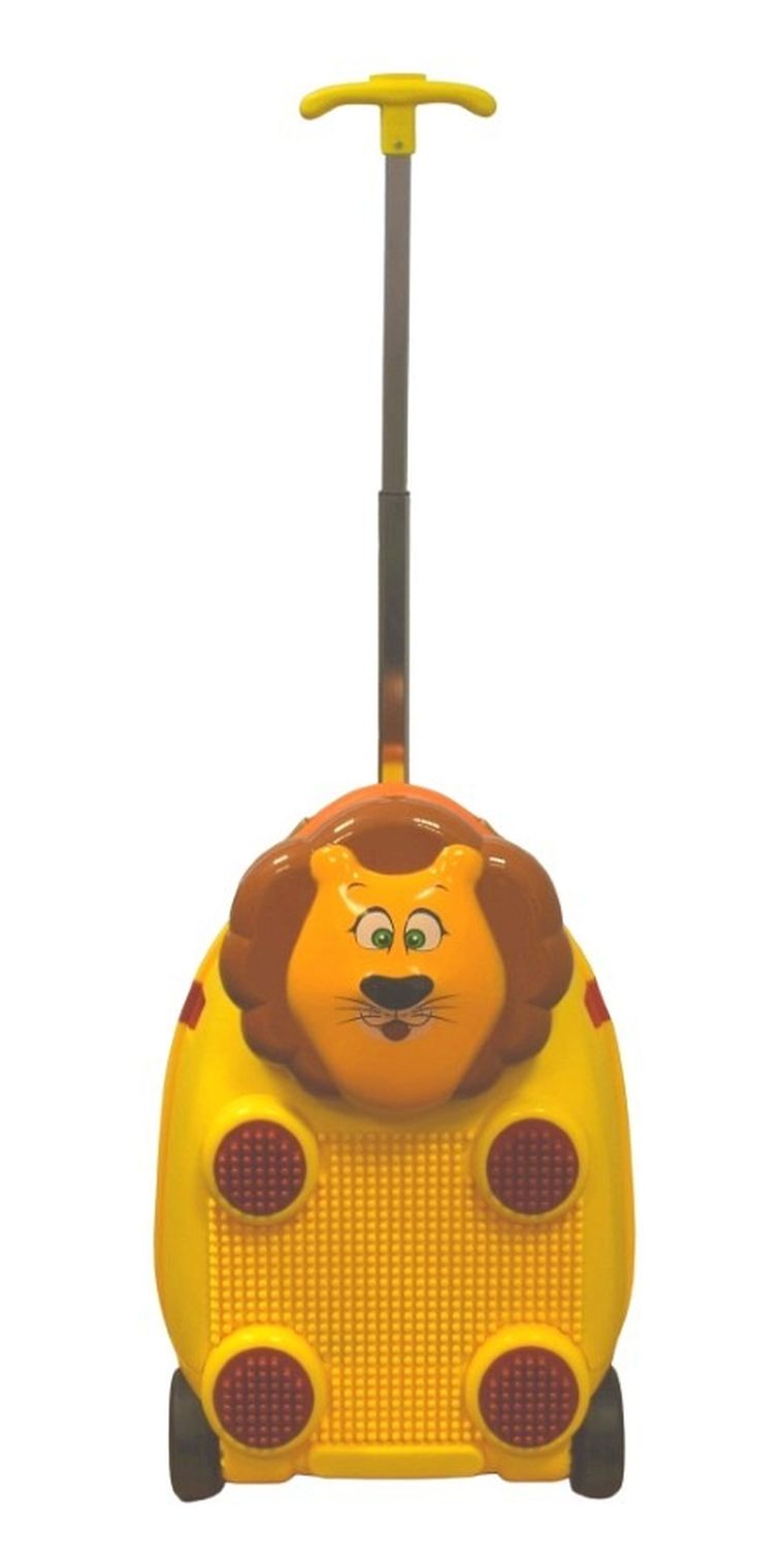 Pulio, walizka podróżna z klockami, lew