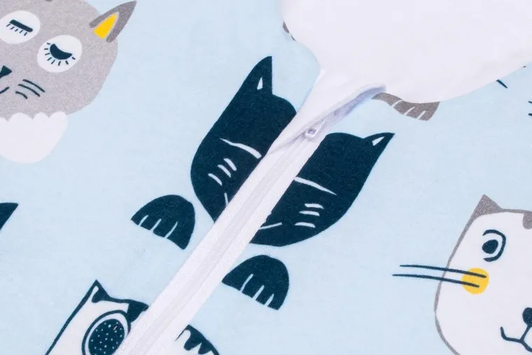 Pulp, Bamboo, Niebieskie koty, śpiworek do spania ze skarpetkami, TOG 1.75, 12-30 m