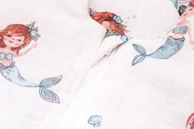 Pulp, Bamboo, Syrenki, śpiworek letni do spania, bawełna muślinowa, TOG 1.0, 0-6 m