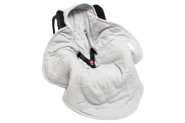 Pulp, kocyk do fotelika samochodowego, muślinowy, szary