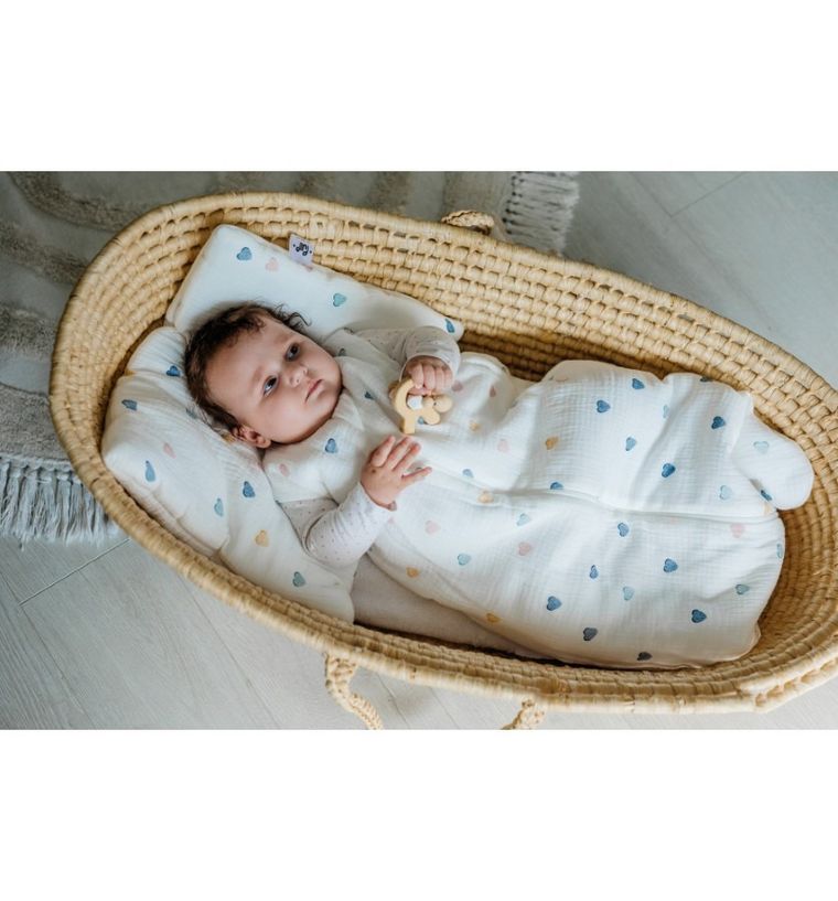 Pulp, Kolorowe serduszka, śpiworek całoroczny, TOG 1.75, 3-12m