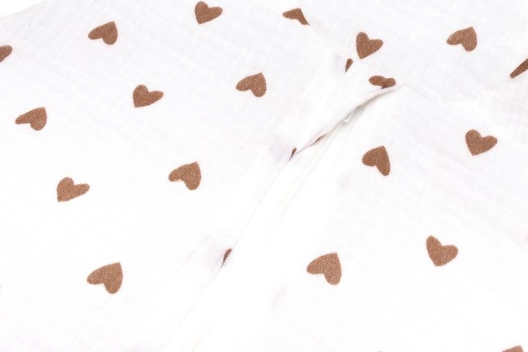 Pulp, Serduszka, śpiworek muślinowy ze skarpetkami, ocieplany, TOG 1.75, 12-30 m