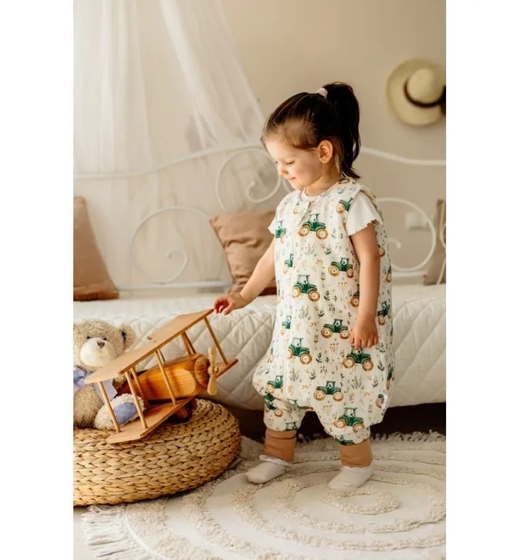 Pulp, Traktorki, śpiworek ze skarpetkami, muślin, TOG 0.5, 1-2.5 l.