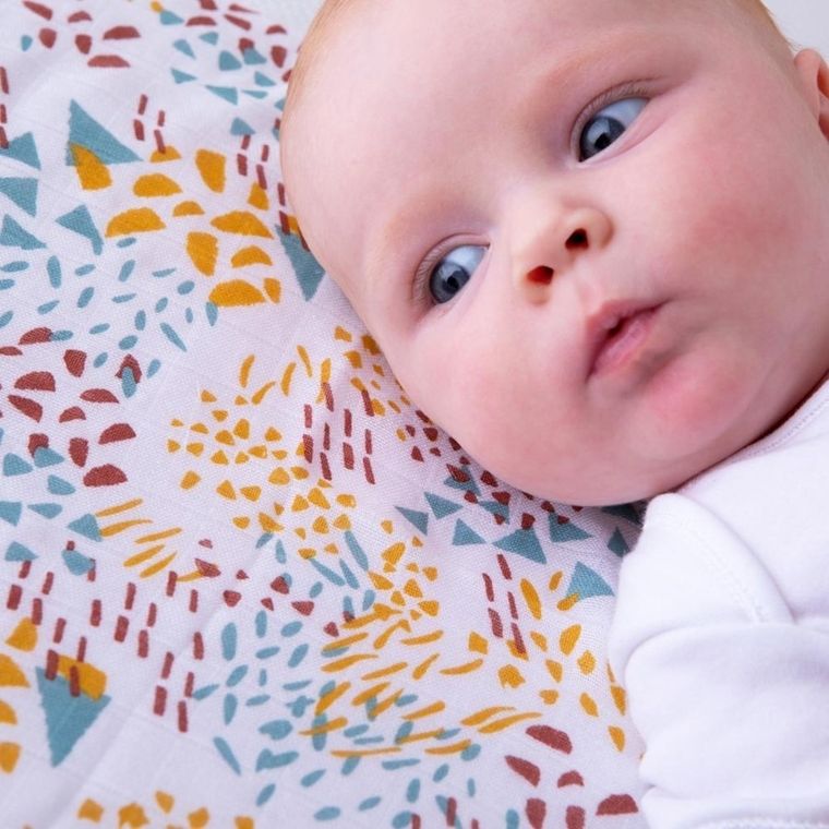 PurFlo, Jungle Leaves, otulacz bambusowy, 120-120 cm, 2 szt.