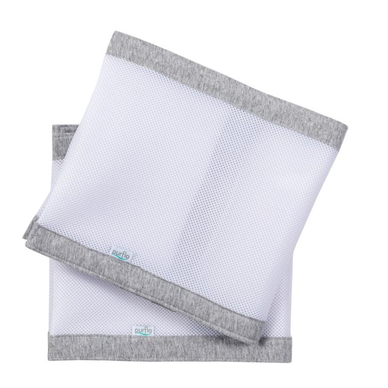 PurFlo, Pur Air, oddychający ochraniacz do łóżeczka, szary