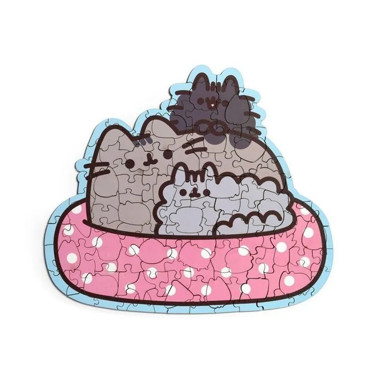 Pusheen, drewniane puzzle konturowe, 130 elementów