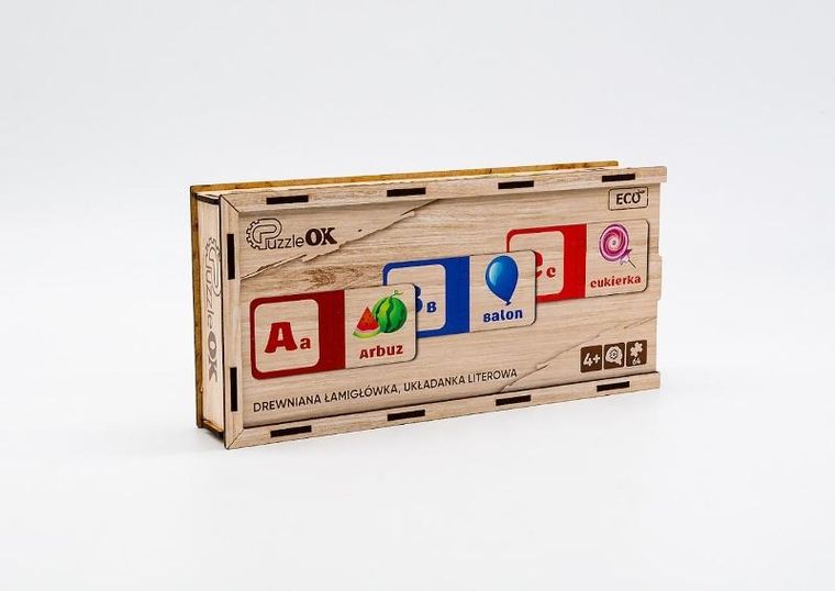 PuzzleOK, Litery, drewniana układanka