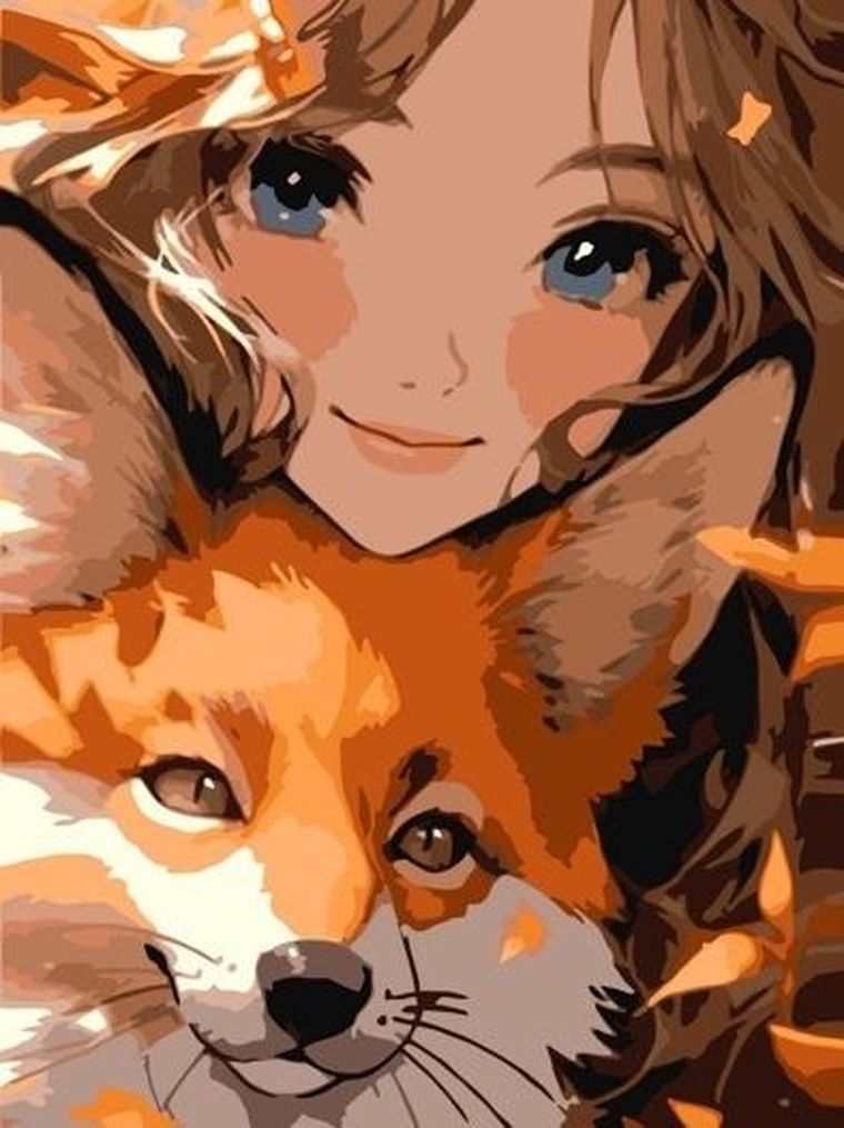 Qbee, malowanie po numerach, Dobre dusze, 30-40 cm