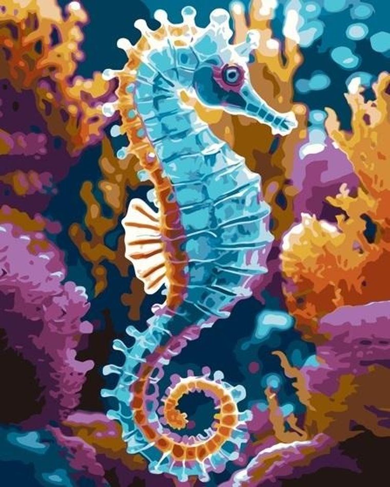 Qbee, malowanie po numerach, Smok Morski, 40-50 cm