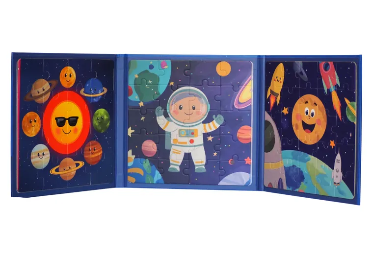 QBI, Kosmos, puzzle magnetyczne, 16+20+25 elementów