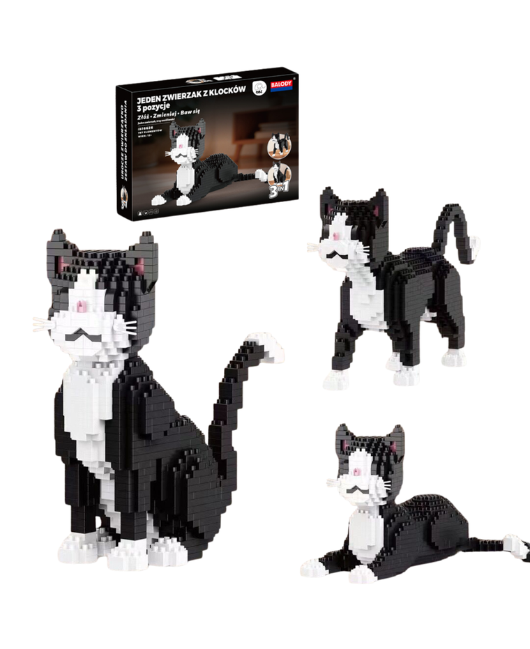 QBI, Kot 3w1, klocki konstrukcyjne, 767 elementów