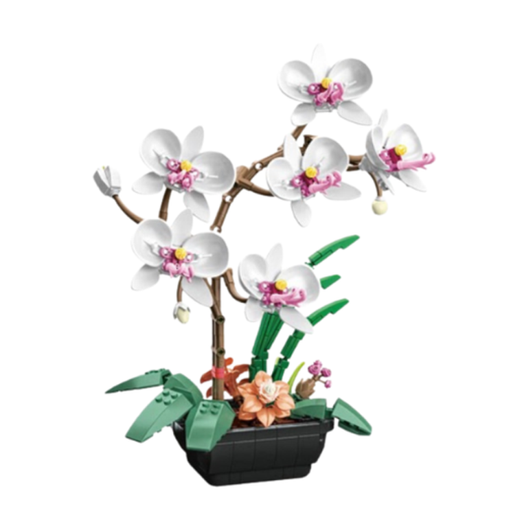 QBI, Orchidea biała, klocki konstrukcyjne, 581 elementów