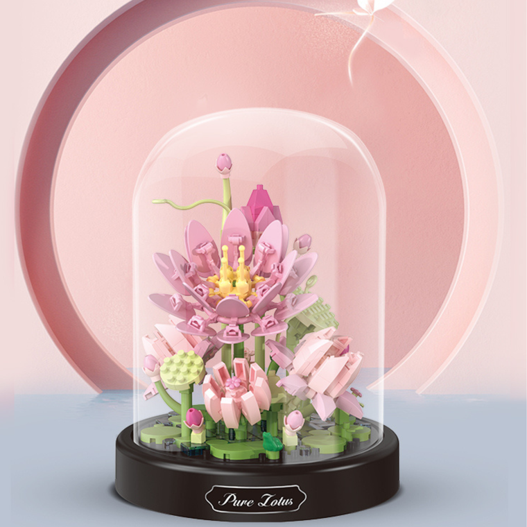 QBI, Otwarty Kwiat Lotosu, klocki konstrukcyjne, 389 elementów