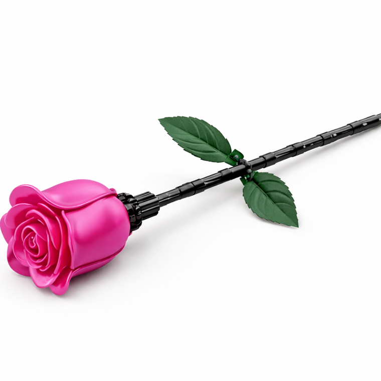 QBI, otwierana czerwona róża, klocki konstrukcyjne, 45 elementów