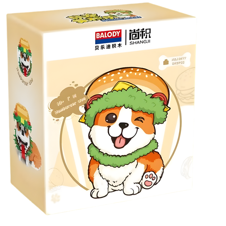 QBI, Pies Hamburger, klocki konstrukcyjne, 873 elementy