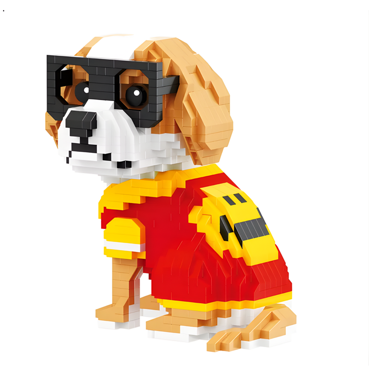 QBI, Pies w pelerynie, klocki konstrukcyjne, 963 elementy