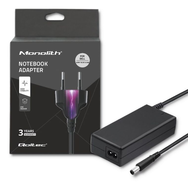 Qoltec, zasilacz, 51519.65W, do notebooka Dell