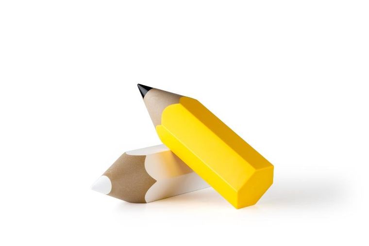 Qualy, Dinsor, pojemnik na kredki, żółty