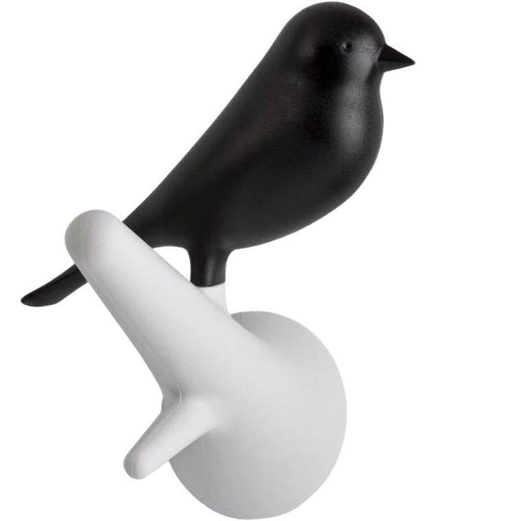 Qualy, Ptaki, wieszak, czarno-biały, 10067-WH-BK