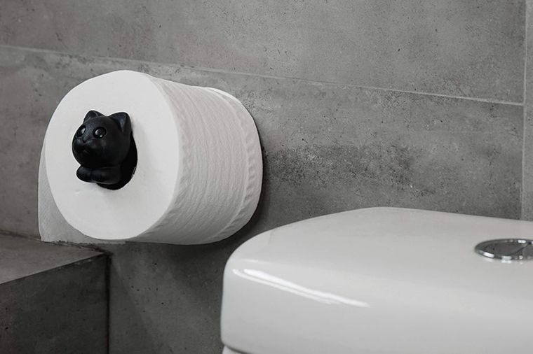 Qualy, Roll Meo, uchwyt na papier toaletowy, czarny