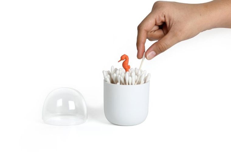 Qualy, Seashore, pojemnik na patyczki do uszu, biały