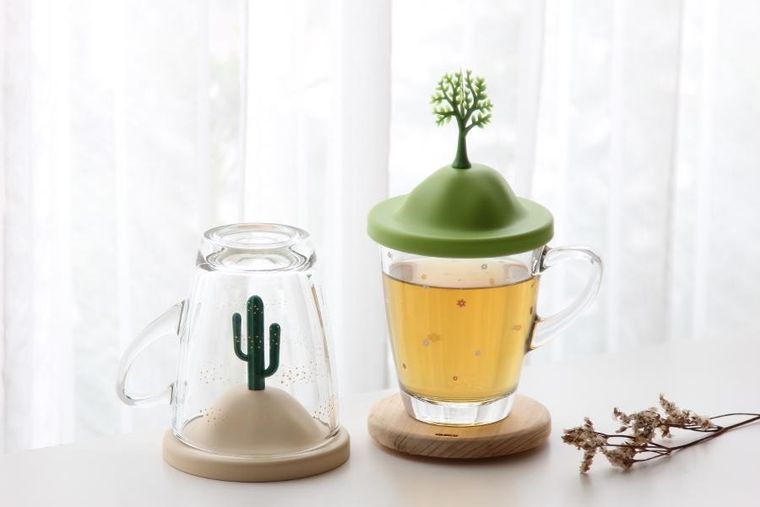 Qualy, Spring, kubek z pokrywką, zielony