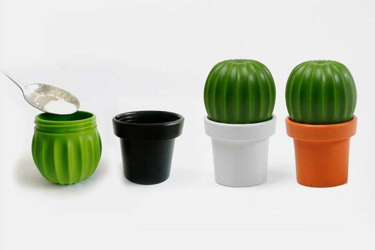 Qualy, Tasty Cactus, młynek do soli lub pieprzu, czarno-zielony