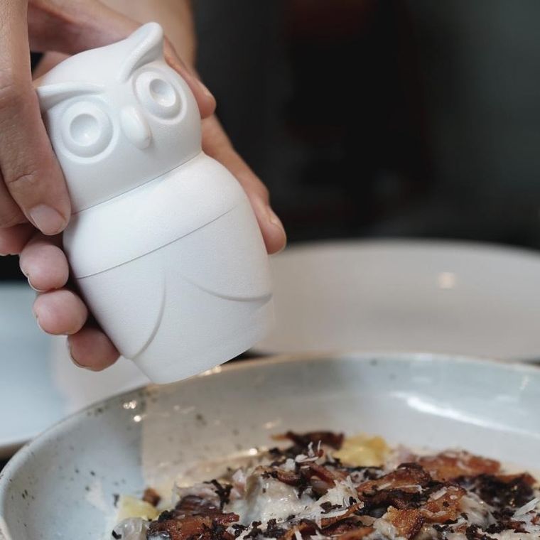 Qualy, Tasty Owl, młynek do soli i pieprzu, biały, 10251-W