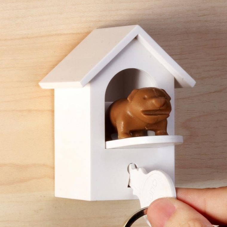 Qualy, Watch dog, uchwyt na klucze, brązowy, 10194-BN