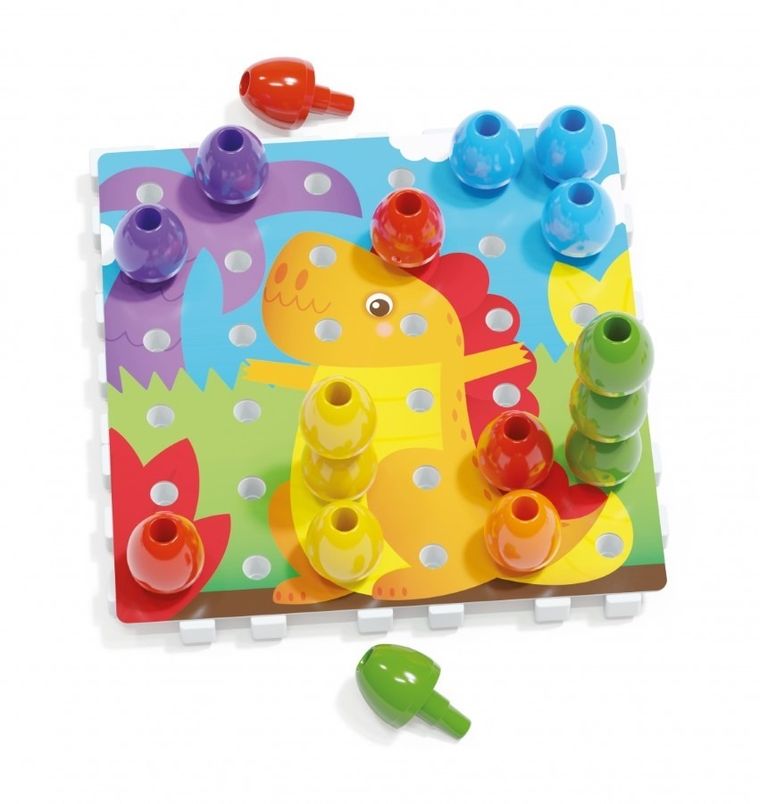 Quercetti, Jumbo Peggy, Dinozaur, zestaw kreatywny