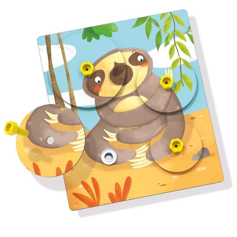 Quercetti, Montessori, zwierzęce puzzle