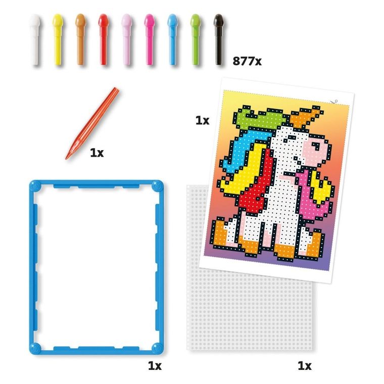 Quercetti, Pixel Art Basic, mozaika, Jednorożec