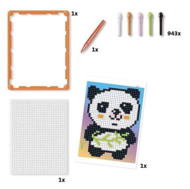 Quercetti, Pixel Art Basic, mozaika, Panda