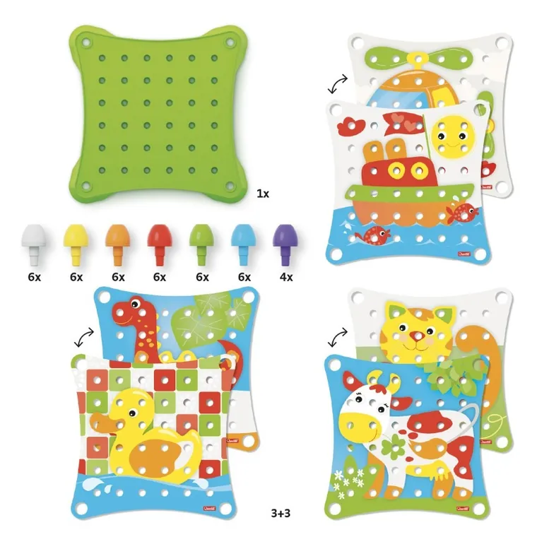 Quercetti, PlayEco, Jumbo Peggy Evo, układanka