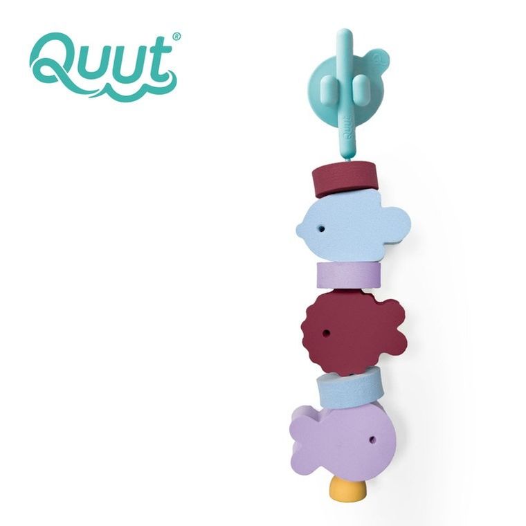 Quut, Beedi, Fish Burgundy, klocki piankowe do nawlekania, do kąpieli