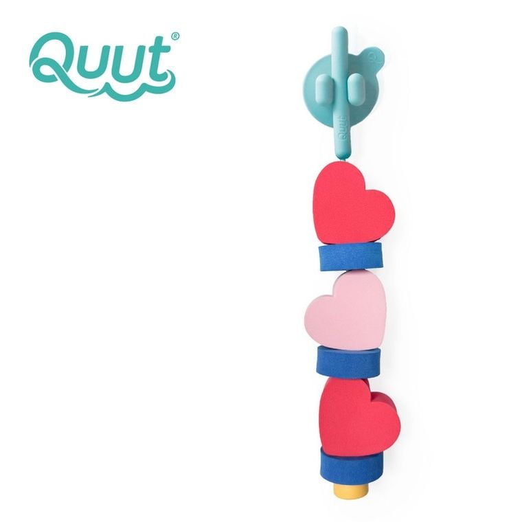 Quut, Beedi, Hearts, klocki piankowe do nawlekania, do kąpieli