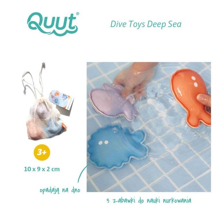 Quut, Dive Toys, zestaw zabawek z obciążeniem do nauki nurkowania, Deep sea