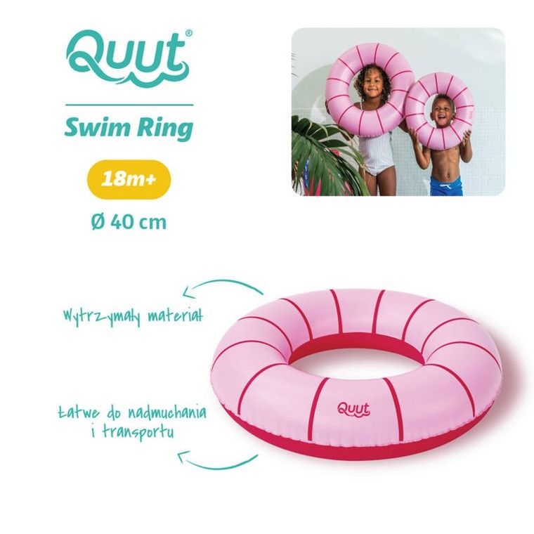 Quut, kółko do pływania, małe, Cherry Red, 40 cm