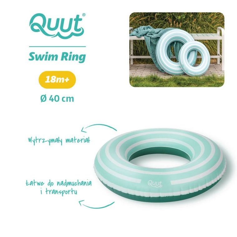 Quut, kółko do pływania, małe, Garden Green, 40 cm
