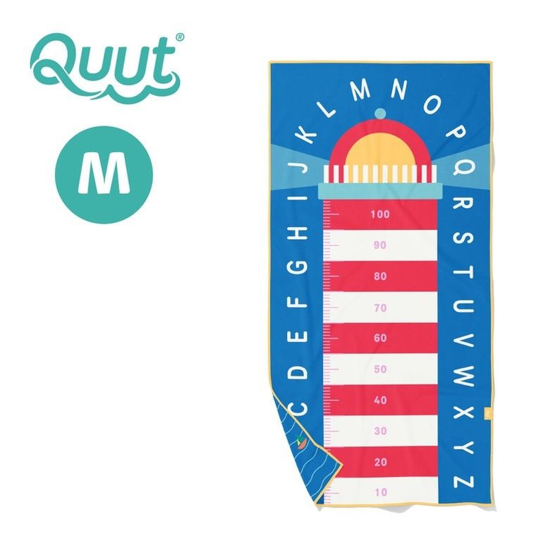 Quut, PlayTowels, dwustronny ręcznik plażowy, Lighthouse Blue, 70-140 cm