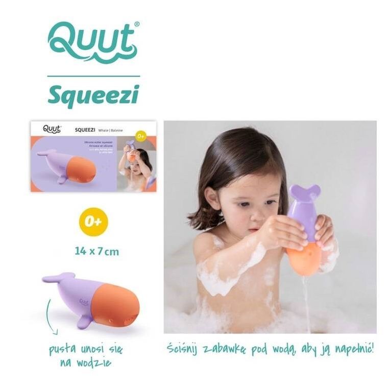 Quut, Squeezi Whale, wieloryb, silikonowa zabawka do kąpieli