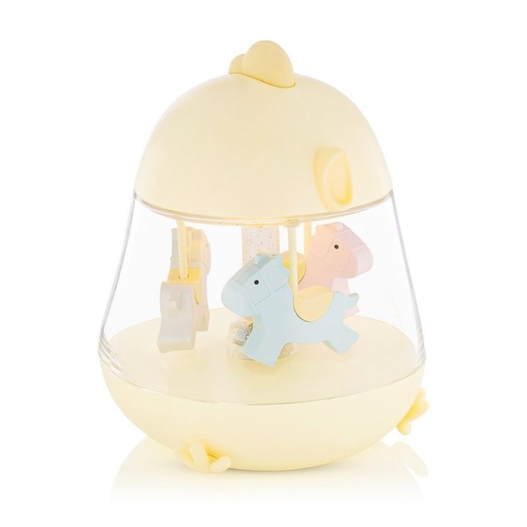 Rabbit & Friends, Kurczaczek, lampka z pozytywką, żółta