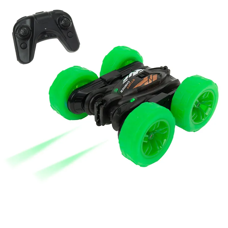Race Xtreme, Stunt Light Up R/C, samochód kaskaderski, podświetlany pojazd zdalnie sterowany, czarno-zielony