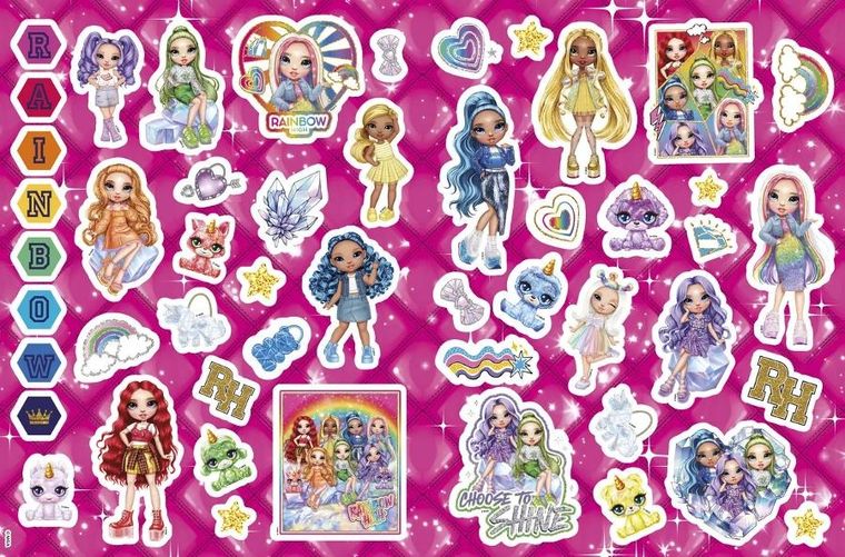 Rainbow High. Koloruj! Rozwiązuj! 50 naklejek świecących w ciemności