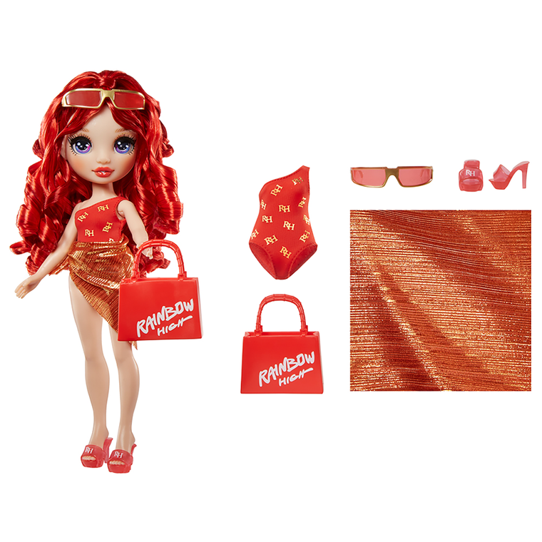 Rainbow High, Swim & Style Fashion Doll, Ruby, lalka modowa
