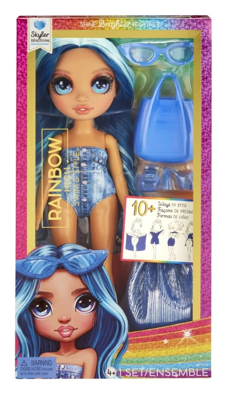 Rainbow High, Swim & Style Fashion Doll, Skyler, lalka modowa