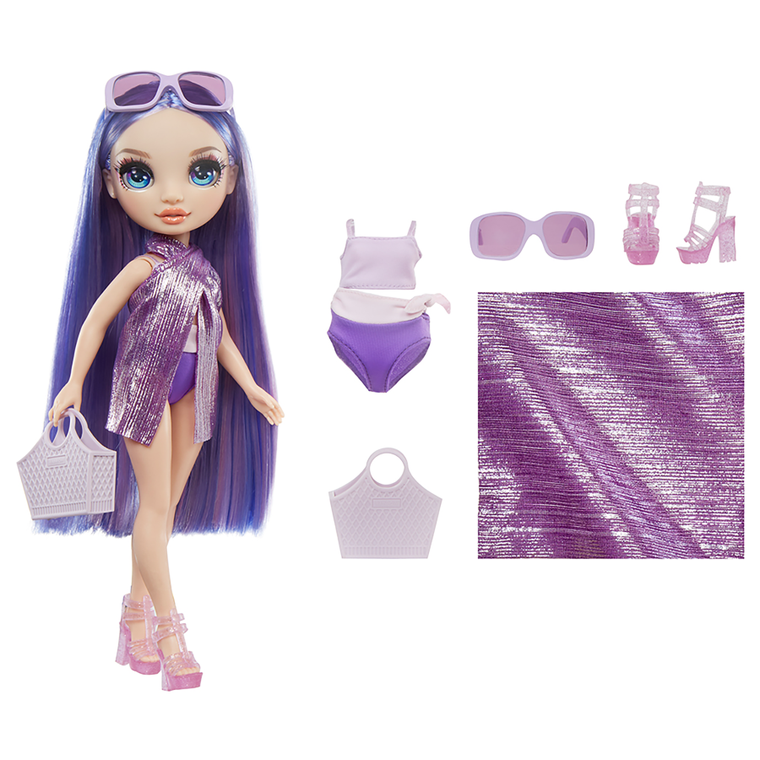 Rainbow High, Swim & Style Fashion Doll, Violet, lalka modowa