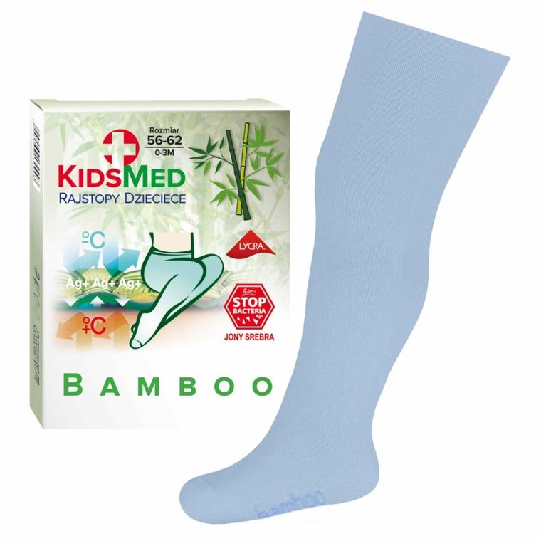 Rajstopy dziecięce bambusowe, niebieskie, KidsMed